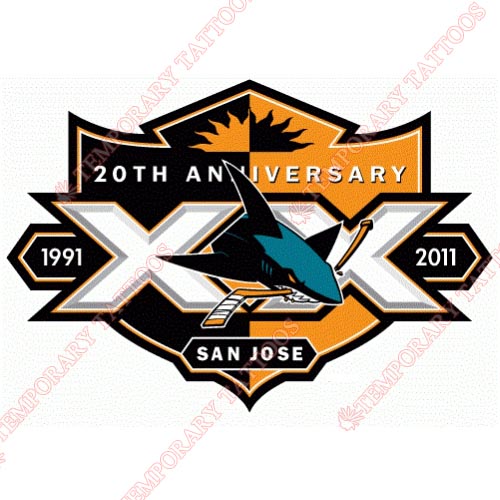 San Jose Sharks Customize Temporary Tattoos Stickers NO.317